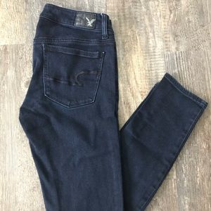 American Eagle Outfitters Dark Blue Skinny Jeans